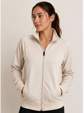 The North Face Women's Cream Full-Zip Bomber Jacket